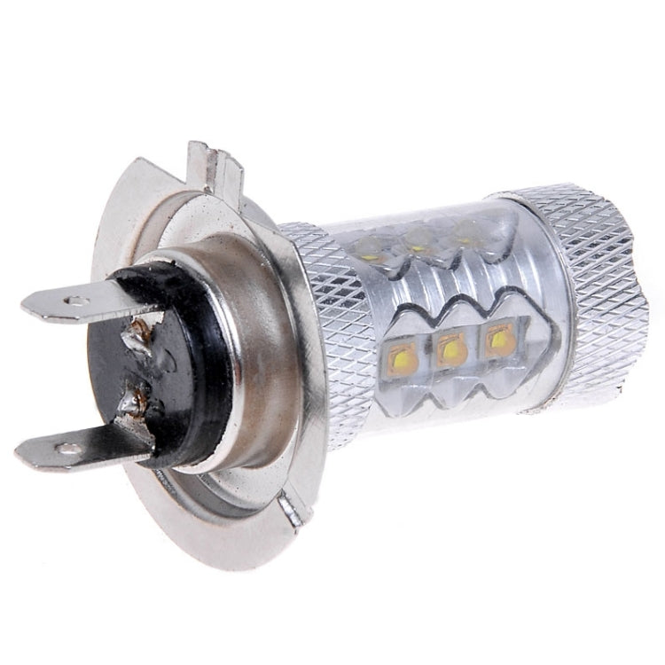 2 ชิ้น H7 800 ลูเมน 80 วัตต์ 16-3535-LEDs 6000K แสงสีขาวรถ LED ไฟตัดหมอก, DC 12-24V, H7 80W