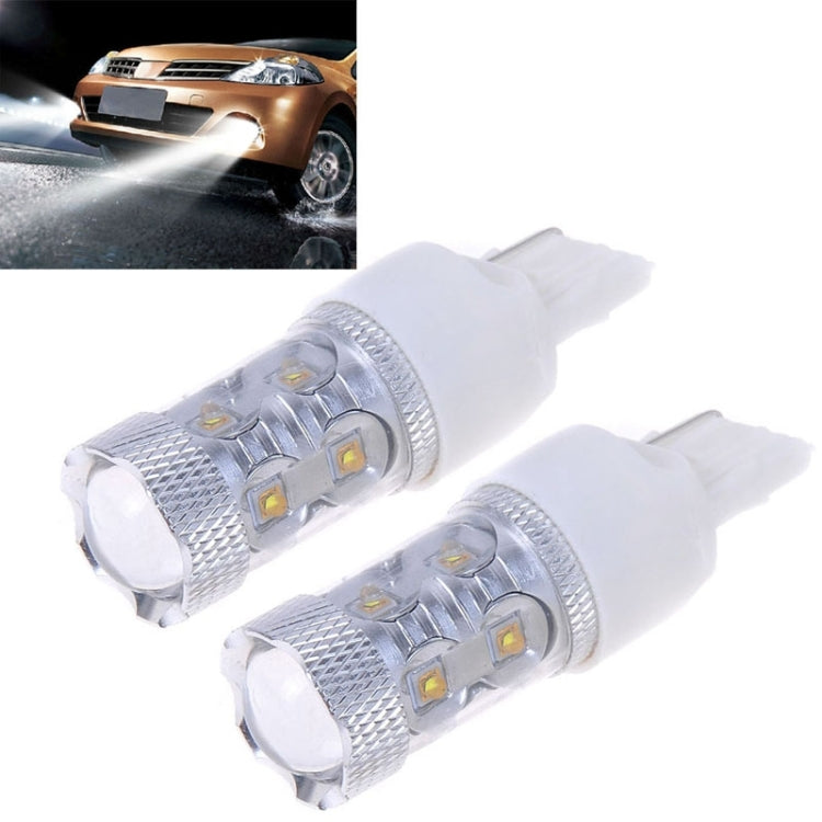 2 ชิ้น 7440 650 ลูเมน 50 วัตต์ 10-3535-LEDs 6500K แสงสีขาว ไฟเบรกรถยนต์, DC 12-24V, 7440