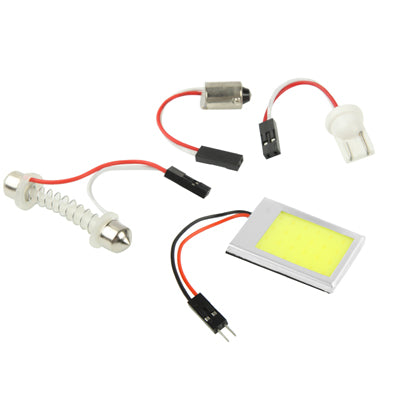 หลอดไฟภายในรถยนต์ LED แสงสีขาว 9 วัตต์ พร้อมโดม T10 + อะแดปเตอร์พู่ห้อย BA9S, 9W