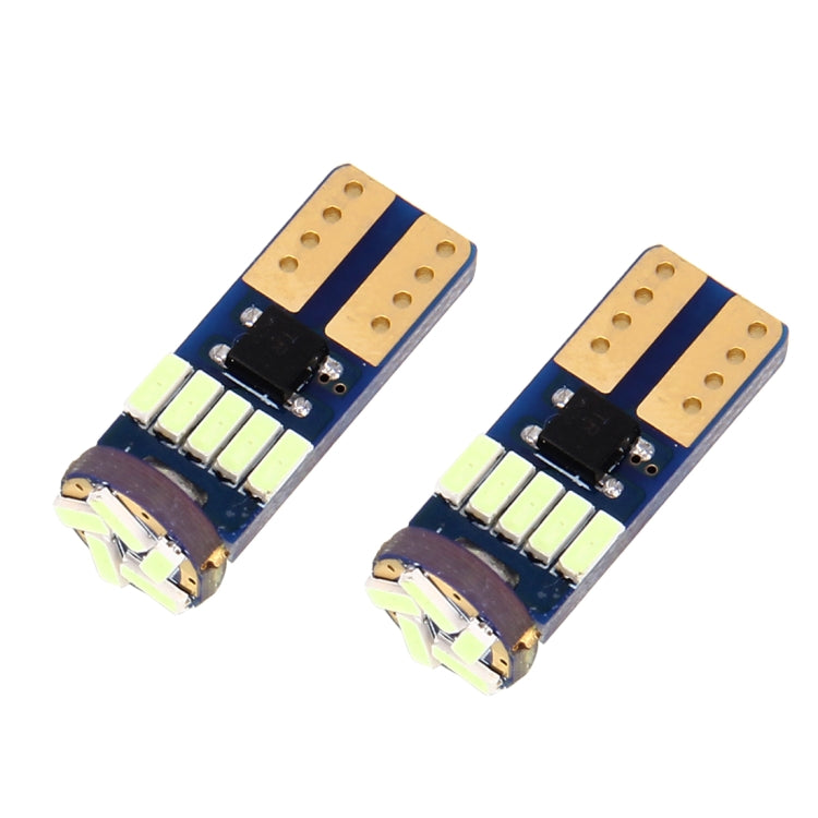 2 ชิ้น T10 3 วัตต์ 450LM 15 LED 4014 SMD LED ถอดรหัสปราศจากข้อผิดพลาด Canbus รถโคมไฟกวาดล้าง, DC12V, 15 LED 4014 SMD LEDs