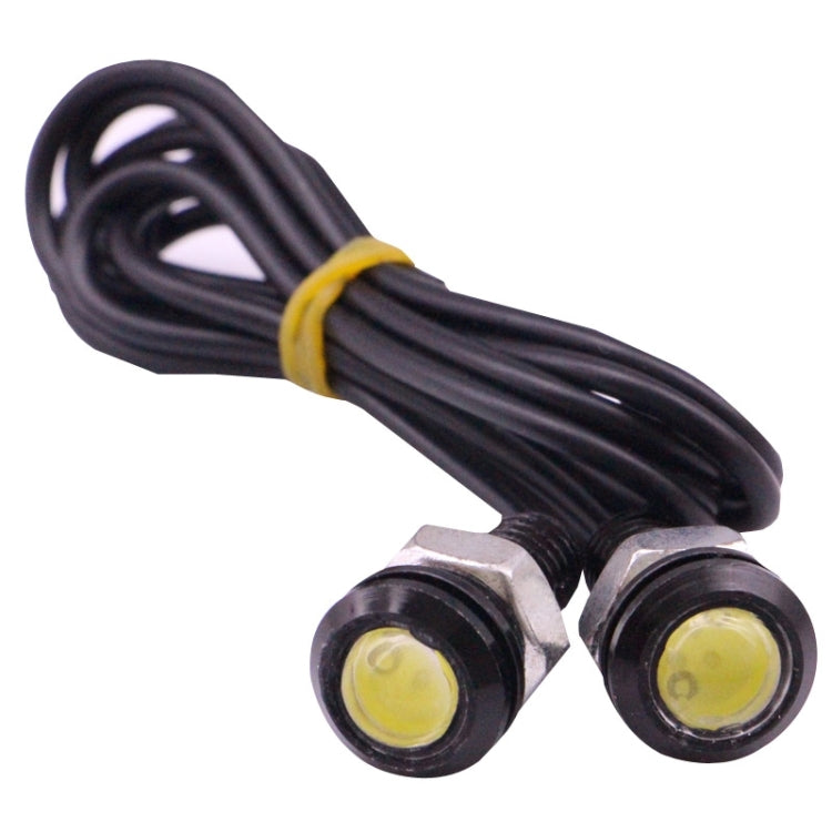 2 ชิ้น 2x 2 วัตต์กันน้ำ Eagle Eye Light ไฟ LED สีขาวสำหรับยานพาหนะความยาวสายเคเบิล: 60 ซม