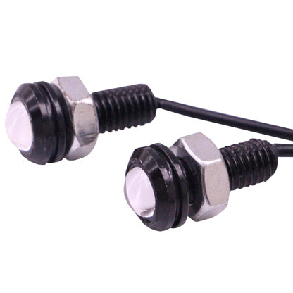 2 ชิ้น 2x 2 วัตต์กันน้ำ Eagle Eye Light ไฟ LED สีขาวสำหรับยานพาหนะความยาวสายเคเบิล: 60 ซม
