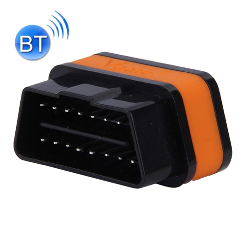 Vgate iCar II Super Mini ELM327 OBDII Bluetooth V3.0 เครื่องมือสแกนเนอร์รถยนต์, รองรับระบบปฏิบัติการ Android, รองรับโปรโตคอล OBDII ทั้งหมด, Bluetooth V3.0 Orange + Black