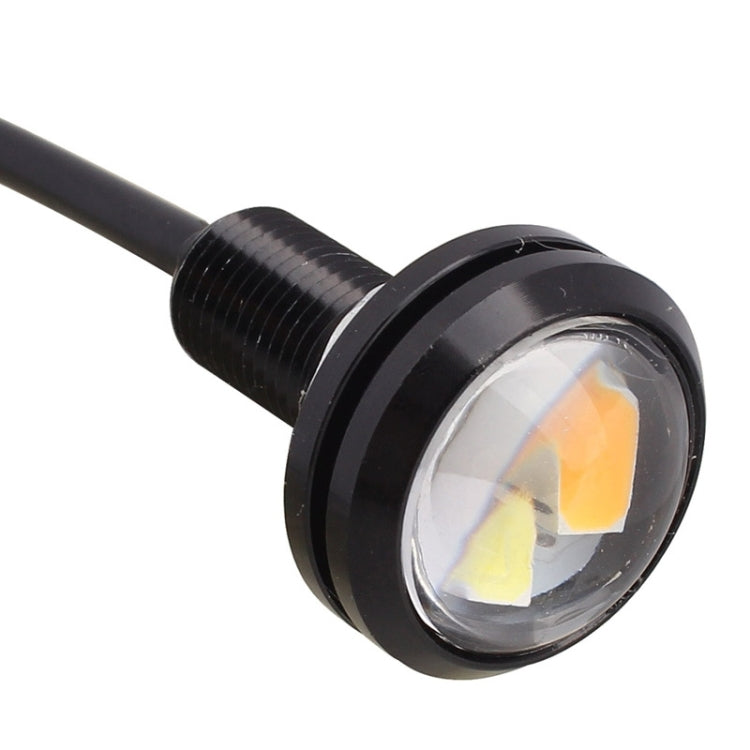 2 ชิ้น 22.5 มิลลิเมตร 2 วัตต์ 200LM สีขาว + แสงสีเหลือง 4 LED SMD 5630 Eagle Eye รถพวงมาลัยไฟวิ่งกลางวัน, 0