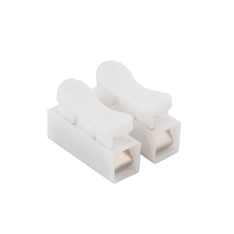 100 PCS 2 Way Push Quick Cable Connector เทอร์มินัลสายไฟ 220 V 2A