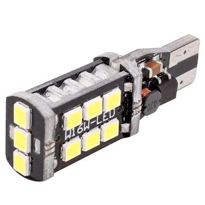 2 ชิ้น T15 3 วัตต์ LED สีขาว 300LM SMD 2835 ไฟตัดหมอกหลังรถยนต์ / ไฟสำรองสำหรับรถยนต์ DC 12V, T15+3W 300LM/6500K