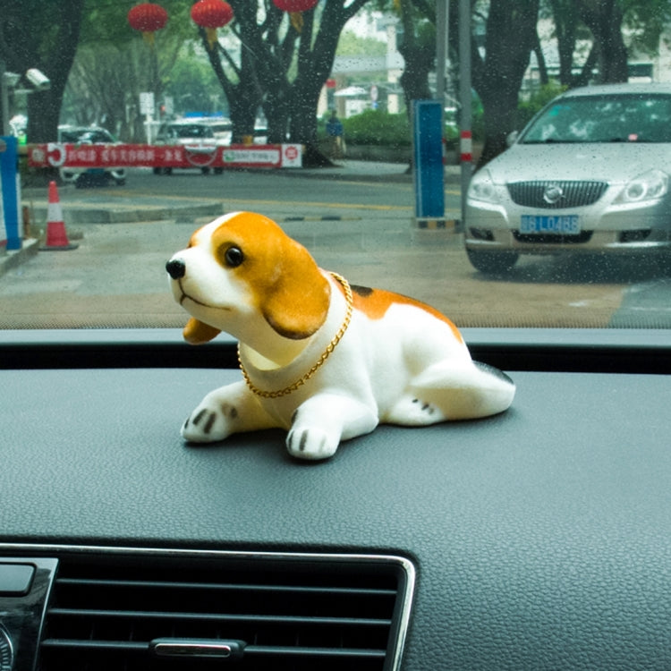 Universal รถบรรทุก Lucky Beagle Dog ตุ๊กตาเขย่าหัวเครื่องประดับตกแต่งรถของเล่น Piggy Bank พร้อมเทปสองด้าน, Lucky Beagle