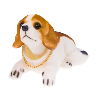 Universal รถบรรทุก Lucky Beagle Dog ตุ๊กตาเขย่าหัวเครื่องประดับตกแต่งรถของเล่น Piggy Bank พร้อมเทปสองด้าน, Lucky Beagle