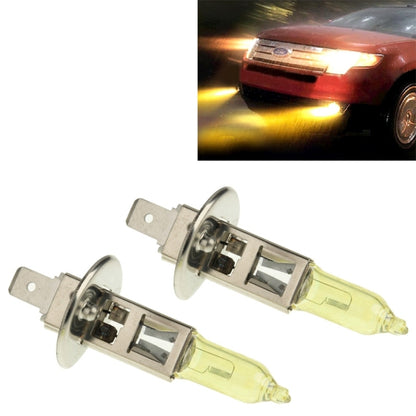 2 X H1 HOD หลอดฮาโลเจน 12V 100W 2400 LM 3500K ไฟหน้าสีเหลือง, H1