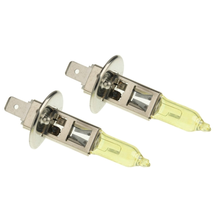 2 X H1 HOD หลอดฮาโลเจน 12V 100W 2400 LM 3500K ไฟหน้าสีเหลือง, H1