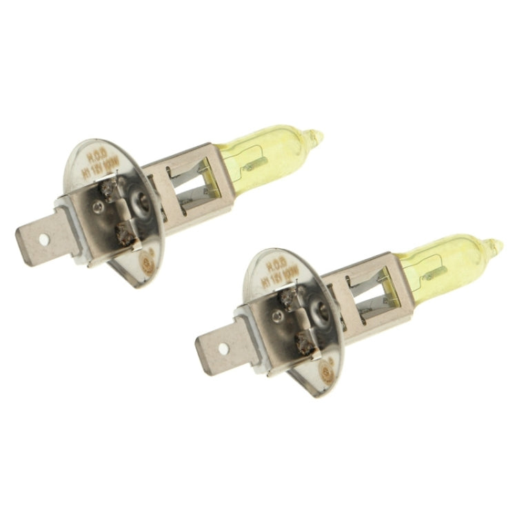 2 X H1 HOD หลอดฮาโลเจน 12V 100W 2400 LM 3500K ไฟหน้าสีเหลือง, H1