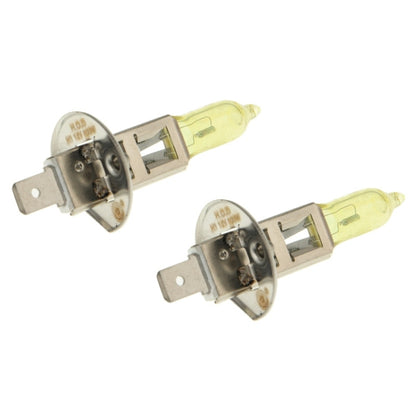 2 X H1 HOD หลอดฮาโลเจน 12V 100W 2400 LM 3500K ไฟหน้าสีเหลือง, H1