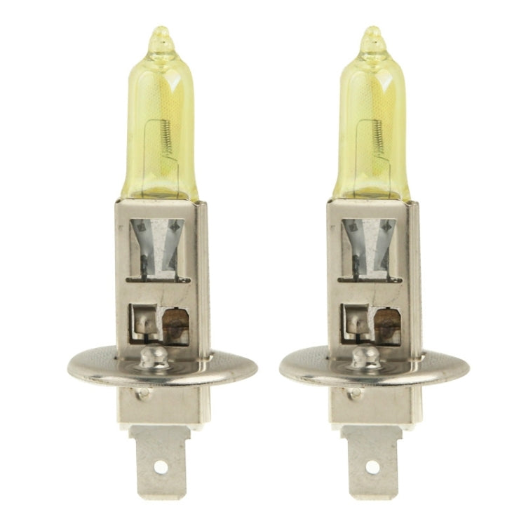 2 X H1 HOD หลอดฮาโลเจน 12V 100W 2400 LM 3500K ไฟหน้าสีเหลือง, H1