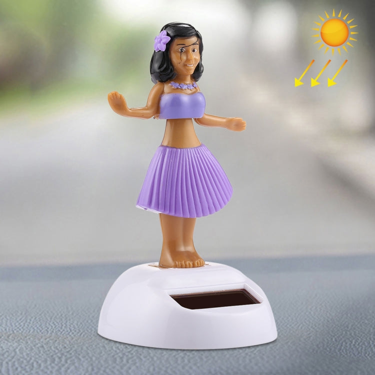 พลังงานแสงอาทิตย์ Bobble Head เต้นรำของเล่นตกแต่งรถน่ารัก Hula Princess