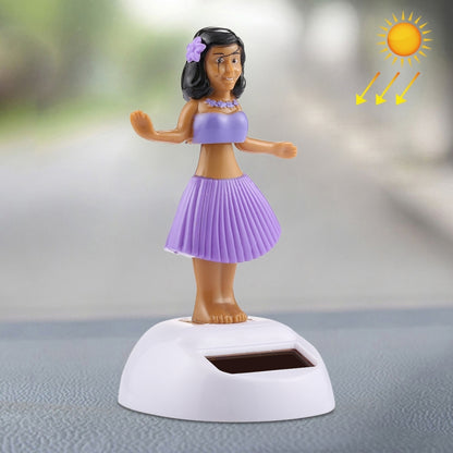 พลังงานแสงอาทิตย์ Bobble Head เต้นรำของเล่นตกแต่งรถน่ารัก Hula Princess