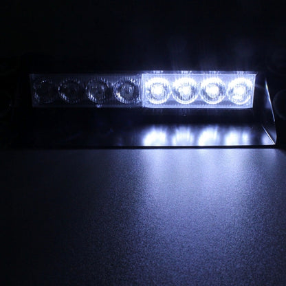 8W 800LM 8-LED 3 โหมดปรับมุมรถ Strobe Flash Dash ไฟฉุกเฉินไฟเตือนพร้อม Suckers, DC 12V, White + Red, White + Yellow