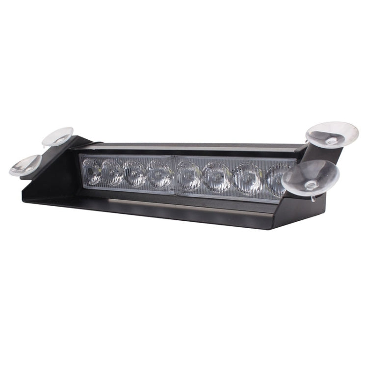 8W 800LM 8-LED 3 โหมดปรับมุมรถ Strobe Flash Dash ไฟฉุกเฉินไฟเตือนพร้อม Suckers, DC 12V, White + Red, White + Yellow