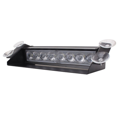 8W 800LM 8-LED 3 โหมดปรับมุมรถ Strobe Flash Dash ไฟฉุกเฉินไฟเตือนพร้อม Suckers, DC 12V, White + Red, White + Yellow