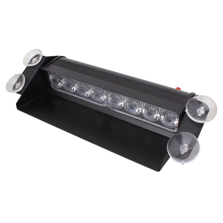8W 800LM 8-LED 3 โหมดปรับมุมรถ Strobe Flash Dash ไฟฉุกเฉินไฟเตือนพร้อม Suckers, DC 12V, White + Red, White + Yellow