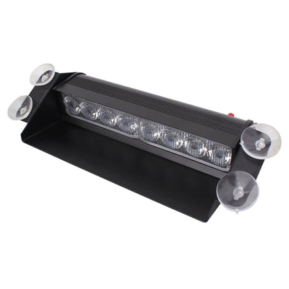 8W 800LM 8-LED 3 โหมดปรับมุมรถ Strobe Flash Dash ไฟฉุกเฉินไฟเตือนพร้อม Suckers, DC 12V, White + Red, White + Yellow