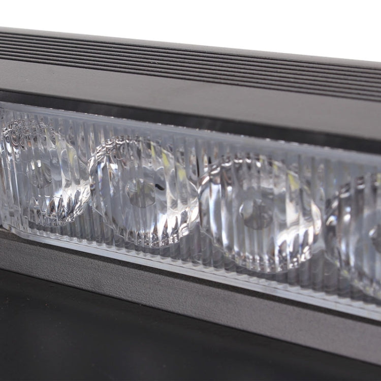 8W 800LM 8-LED 3 โหมดปรับมุมรถ Strobe Flash Dash ไฟฉุกเฉินไฟเตือนพร้อม Suckers, DC 12V, White + Red, White + Yellow