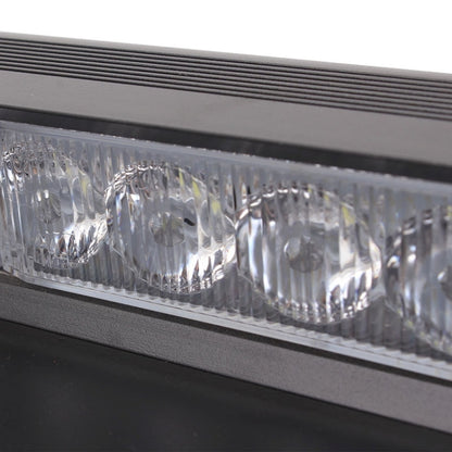 8W 800LM 8-LED 3 โหมดปรับมุมรถ Strobe Flash Dash ไฟฉุกเฉินไฟเตือนพร้อม Suckers, DC 12V, White + Red, White + Yellow