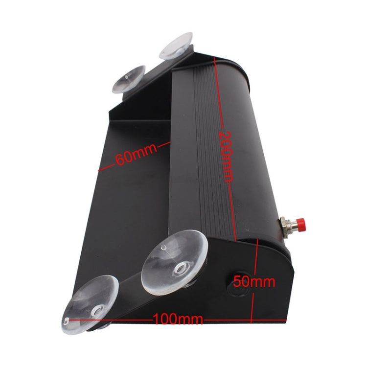 8W 800LM 8-LED 3 โหมดปรับมุมรถ Strobe Flash Dash ไฟฉุกเฉินไฟเตือนพร้อม Suckers, DC 12V, White + Red, White + Yellow