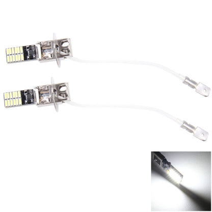 2 ชิ้น H3 4.8 วัตต์ 720LM 6500K แสงสีขาว 24 LED SMD 4014 ปราศจากข้อผิดพลาดหลอดไฟ Canbus รถ Clearance, DC 12V, H3+4.8W 720LM/6500K