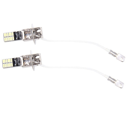 2 ชิ้น H3 4.8 วัตต์ 720LM 6500K แสงสีขาว 24 LED SMD 4014 ปราศจากข้อผิดพลาดหลอดไฟ Canbus รถ Clearance, DC 12V, H3+4.8W 720LM/6500K
