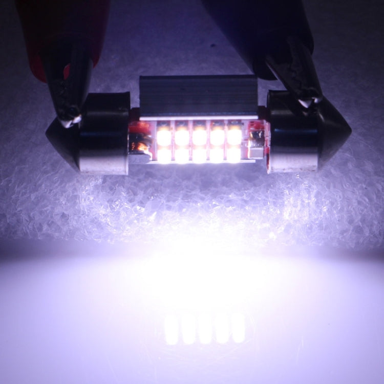 2 ชิ้น 31 มิลลิเมตร 3 วัตต์ 180LM แสงสีขาว 10 LED SMD 4014 CANBUS ป้ายทะเบียนไฟอ่านหนังสือรถหลอดไฟ, 3W 31mm
