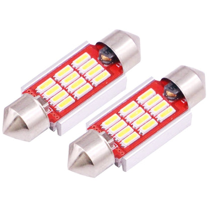 2 ชิ้น 36 มิลลิเมตร 3.5 วัตต์ 180LM แสงสีขาว 12 LED SMD 4014 CANBUS ป้ายทะเบียนไฟอ่านหนังสือรถหลอดไฟ, 3.5W  36mm