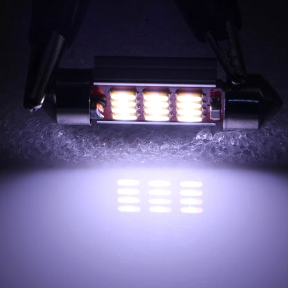 2 ชิ้น 36 มิลลิเมตร 3.5 วัตต์ 180LM แสงสีขาว 12 LED SMD 4014 CANBUS ป้ายทะเบียนไฟอ่านหนังสือรถหลอดไฟ, 3.5W  36mm