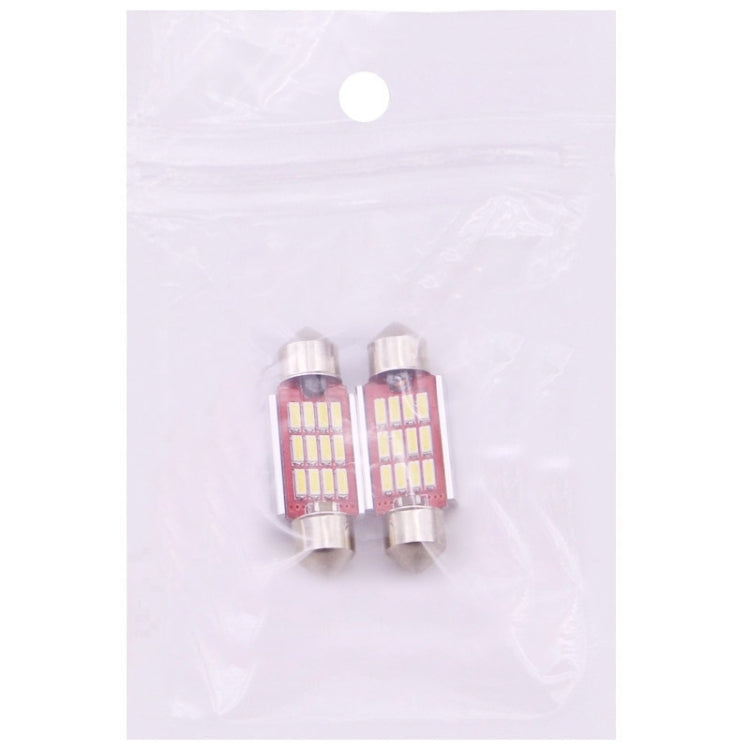 2 ชิ้น 36 มิลลิเมตร 3.5 วัตต์ 180LM แสงสีขาว 12 LED SMD 4014 CANBUS ป้ายทะเบียนไฟอ่านหนังสือรถหลอดไฟ, 3.5W  36mm