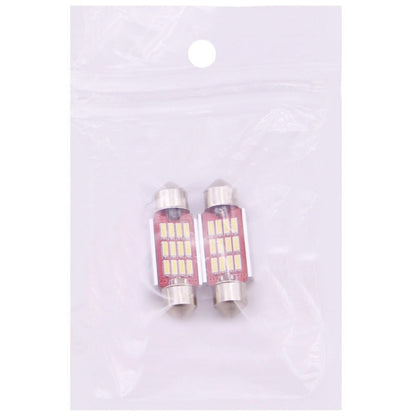 2 ชิ้น 36 มิลลิเมตร 3.5 วัตต์ 180LM แสงสีขาว 12 LED SMD 4014 CANBUS ป้ายทะเบียนไฟอ่านหนังสือรถหลอดไฟ, 3.5W  36mm