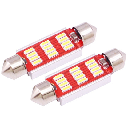 2 ชิ้น 41 มิลลิเมตร 3.5 วัตต์ 180LM แสงสีขาว 12 LED SMD 4014 CANBUS ป้ายทะเบียนไฟอ่านหนังสือรถหลอดไฟ, 3.5W 41mm