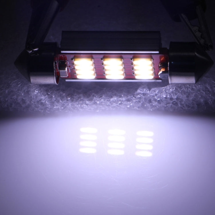 2 ชิ้น 41 มิลลิเมตร 3.5 วัตต์ 180LM แสงสีขาว 12 LED SMD 4014 CANBUS ป้ายทะเบียนไฟอ่านหนังสือรถหลอดไฟ, 3.5W 41mm