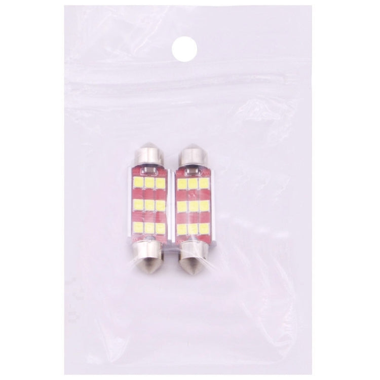 2 ชิ้น 41 มิลลิเมตร 3.5 วัตต์ 180LM แสงสีขาว 12 LED SMD 4014 CANBUS ป้ายทะเบียนไฟอ่านหนังสือรถหลอดไฟ, 3.5W 41mm
