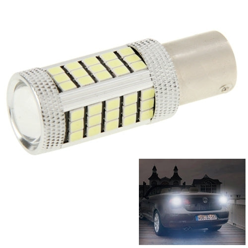 2 ชิ้น 1156/BA15S 3W สีขาว 66 LED SMD 2835 ไฟเบรกสำหรับรถยนต์ DC 12V, 1156