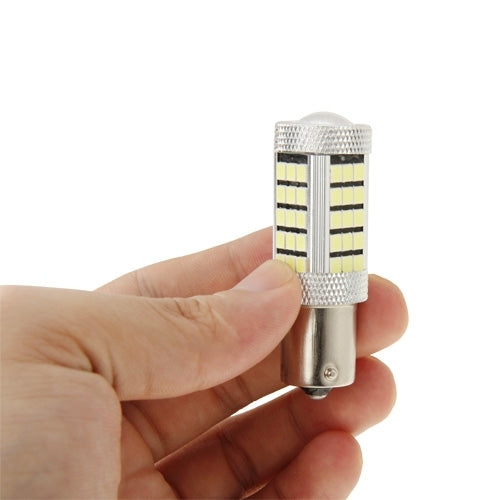 2 ชิ้น 1156/BA15S 3W สีขาว 66 LED SMD 2835 ไฟเบรกสำหรับรถยนต์ DC 12V, 1156
