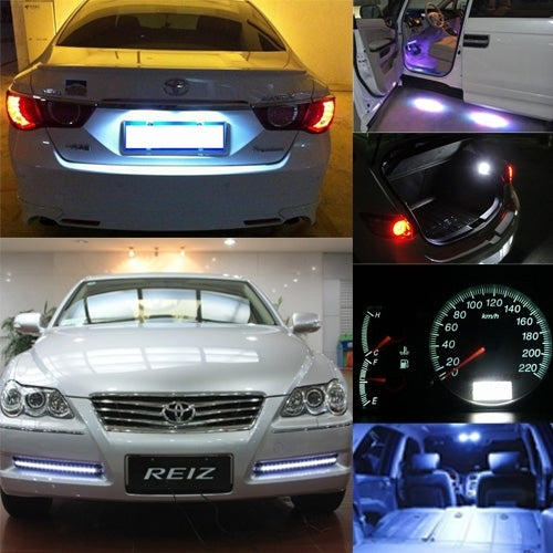 T10 2W สีขาว 130LM 6 LED SMD 5730 ไฟสำรองไฟเลี้ยวหลอดไฟสำหรับรถยนต์ DC 12V, T10 2W