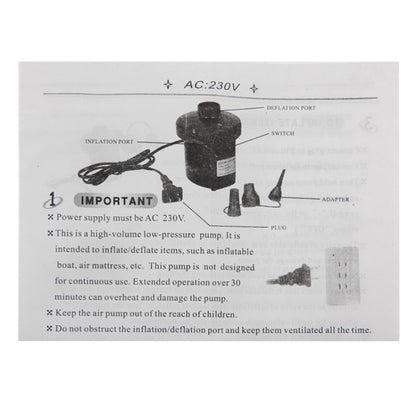 JY-019 50Hz 150W ปั๊มลมไฟฟ้า AC พร้อมหัวฉีด 3 x, AC 220V, (ปลั๊ก EU), JY-019 EU Plug
