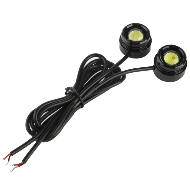2x 1.5W กันน้ำ Eagle Eye Light ไฟ LED สีขาวสำหรับยานพาหนะ, ความยาวสายเคเบิล: 65 ซม, 1.5W