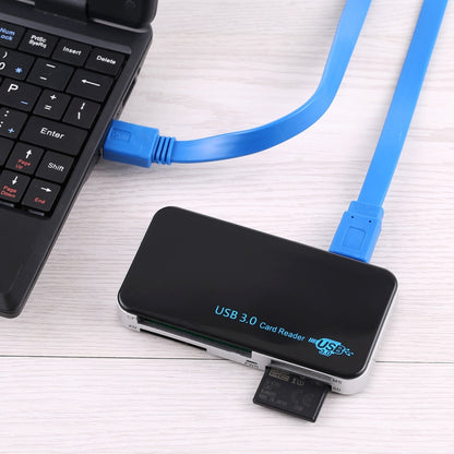 เครื่องอ่านการ์ด USB 3.0, ความเร็วสูงสุด 5Gbps, รองรับการ์ด CF / SD / TF / M2 / XD / MS, เปลือกพลาสติก