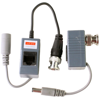 2 ชิ้นกล้องวงจรปิดวิดีโอ / เสียง / พลังงาน Balun UTP Transceiver, A213A