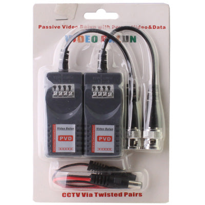 2 ชิ้น Passive Video Balun พร้อม Power Video / Data