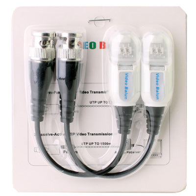 2 PCS Passive UTP Network Video Balun CAT5 ไปยังกล้องวงจรปิด BNC DVR O-612, 206C
