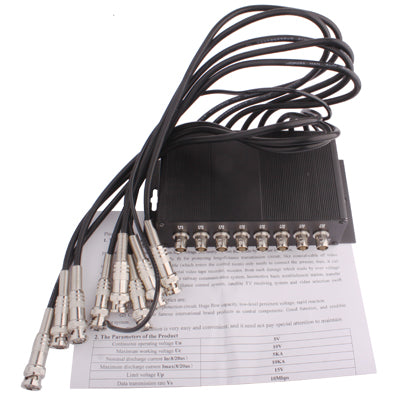 8 ช่องกล้องวงจรปิด BNC Surge Arrester อุปกรณ์ป้องกันไฟกระชาก (CoaxJK/ V8), CoaxJK/ V8