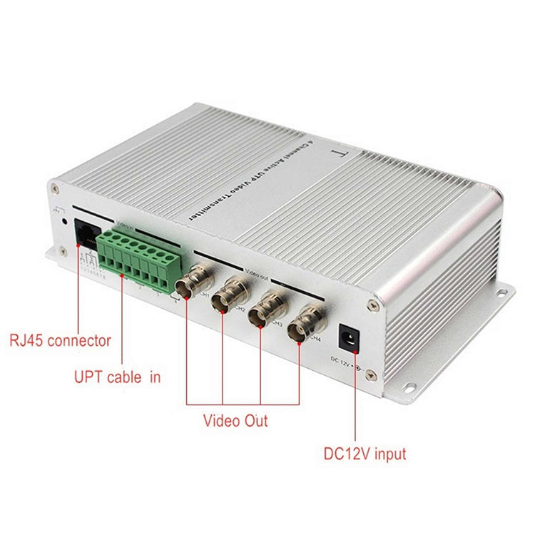 เครื่องส่งสัญญาณวิดีโอ UTP ที่ใช้งานอยู่ 4 ช่อง, 411T