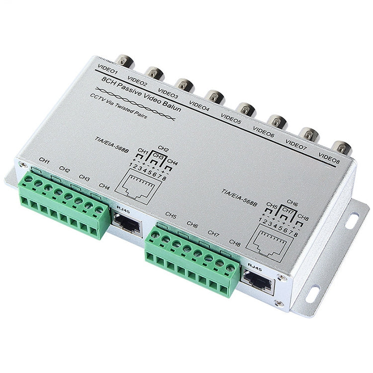 Balun วิดีโอ UTP แบบพาสซีฟ 8 ช่อง