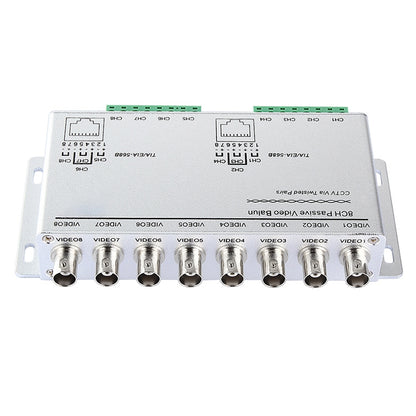 Balun วิดีโอ UTP แบบพาสซีฟ 8 ช่อง
